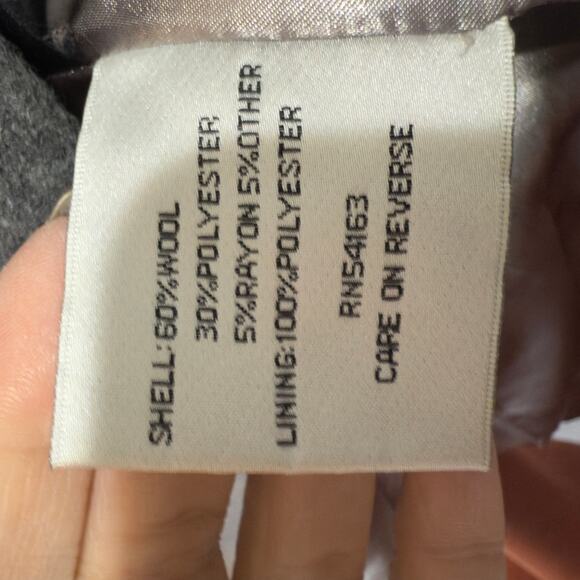 Kenneth Cole size 10 gray wool Peacoat, classic, wool blend office career SI-051 - Picture 11 of 13